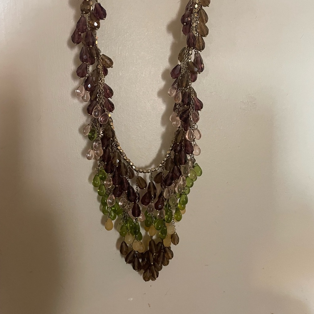 Anthropologie Multicolor Teardrop Necklace - Picture 3 of 5